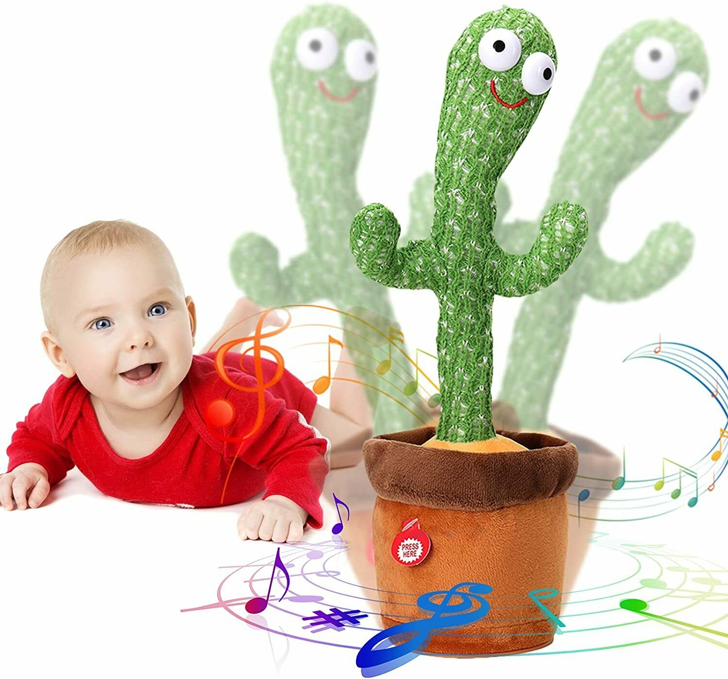 Dancing Cactus Plushie Stuffed Toy